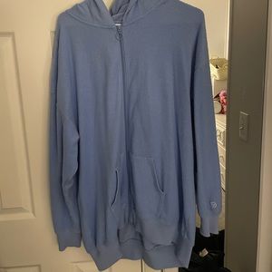 Light Blue Reversible Zip up